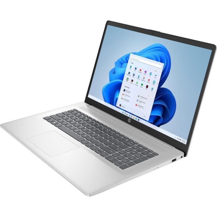 PC Portable HP 17-cn4002nf - 17,3 HD+ - Windows 11 - Core 3 100U - RAM 16Go - Stockage 512Go SSD - AZERTY