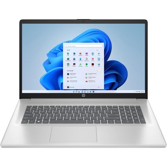 PC Portable HP 17-cn4002nf - 17,3 HD+ - Windows 11 - Core 3 100U - RAM 16Go - Stockage 512Go SSD - AZERTY