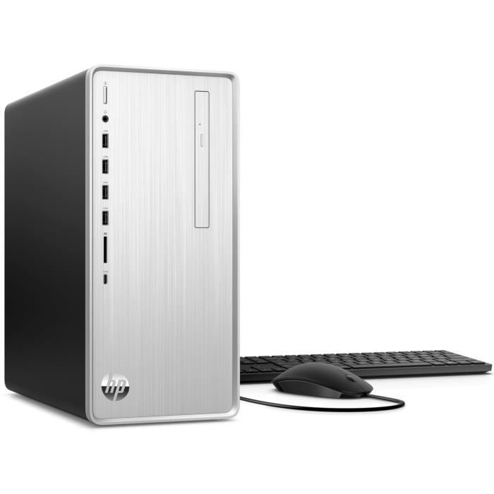 PC de bureau HP Pavilion TP01-2190nf - Windows 11 - Ryzen 7-5700G - RAM 16Go - Stockage 512Go SSD + Clavier et souris filaires