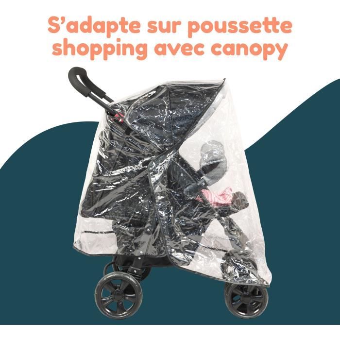 Habillage pluie universel - BAMBISOL - Pour poussette ayant un canopy