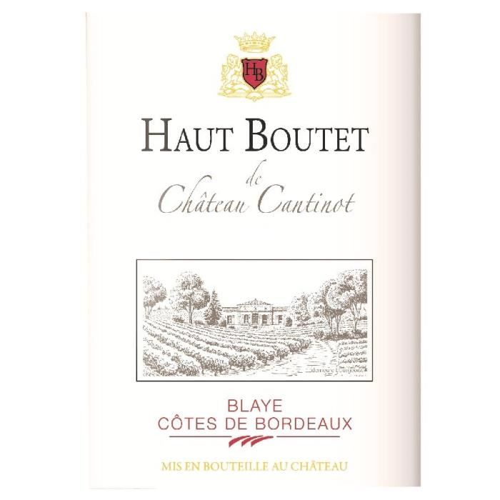 Haut Boutet du Château Cantinot 2022 Blaye Côtes de Bordeaux - Vin rouge de Bordeaux