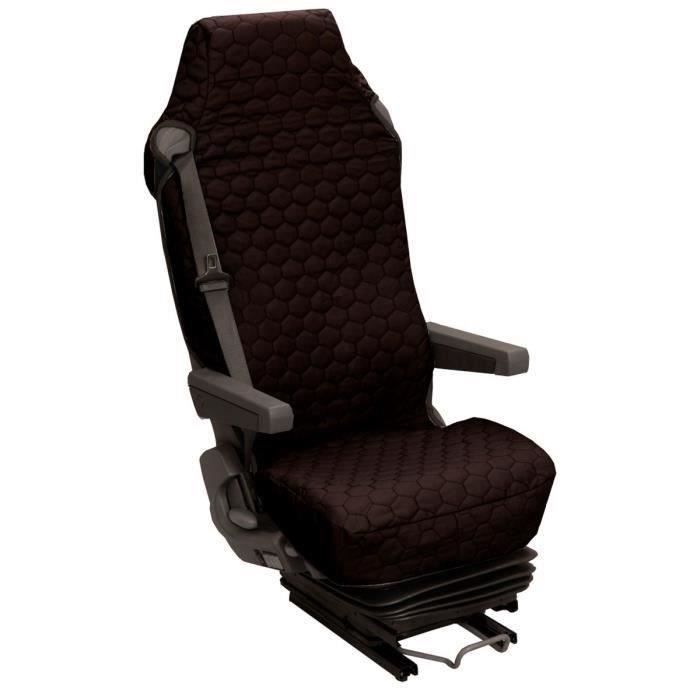 Housse universelle HTC EQUIPEMENTS pour siege de camion en coton matelassé noir 80% coton et 20% polyester