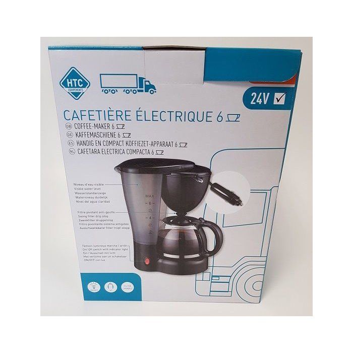 Cafetiere 24V - HTC EQUIPEMENTS- 5/6 tasses - Puissance 250W