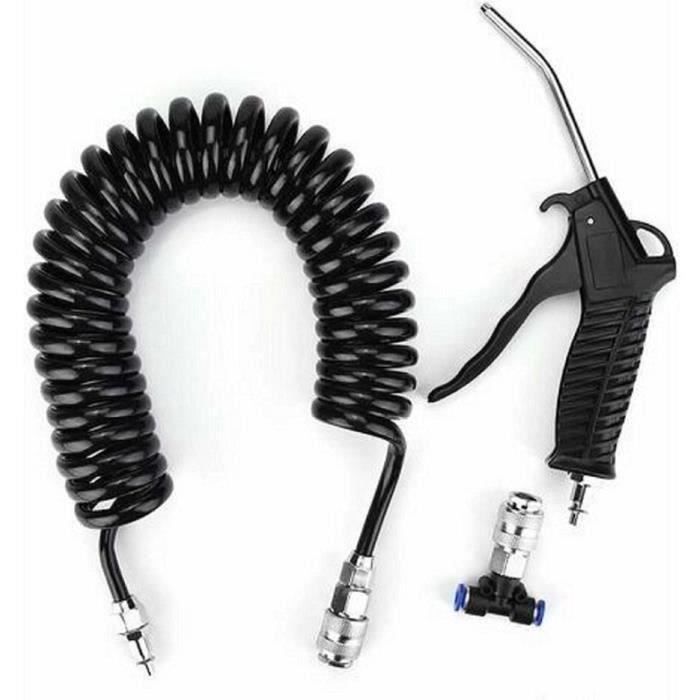 Kit pistolet soufflette professionnelle- HTC EQUIPEMENT - avec tuyau 5 metres et adaptateur T 13kg/cm2
