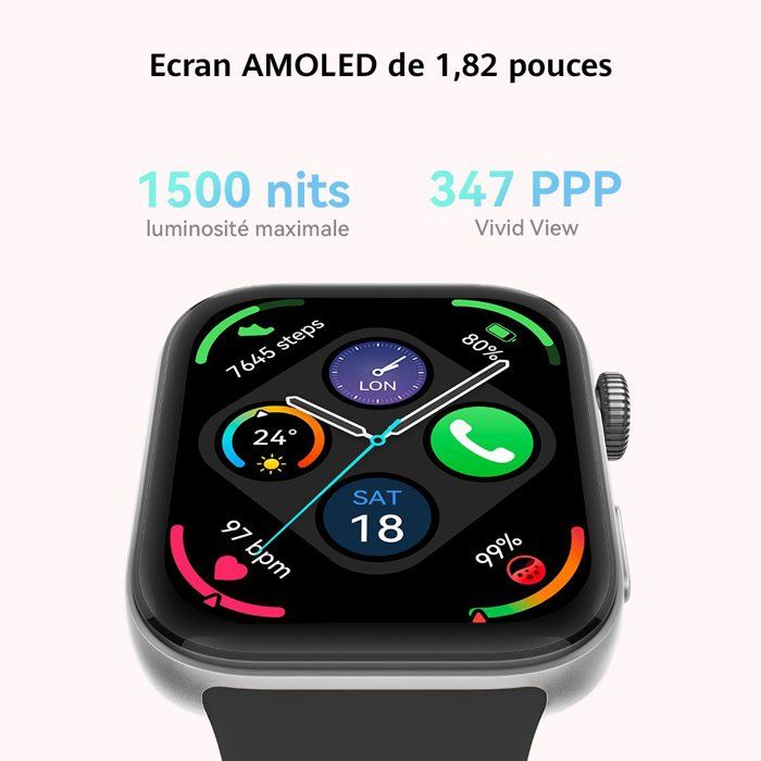 Montre connectée - Huawei - Watch Fit 3 - Ecran AMOLED de 1,82 - Noir