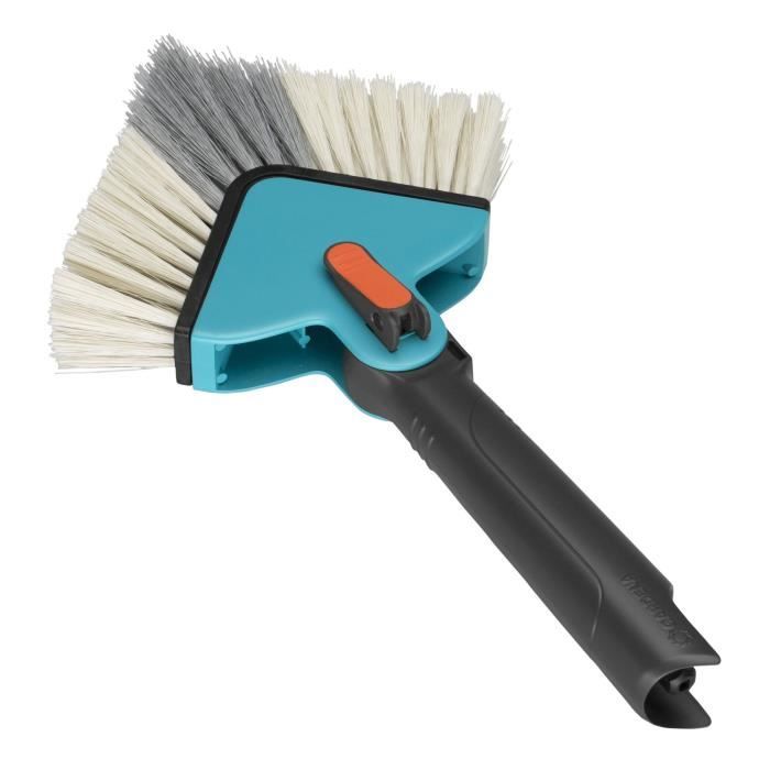 GARDENA Balai tete de loup Combisystem - Brosse haute qualité Boîtier plastique Jardin et intérieur Garantie 25 ans