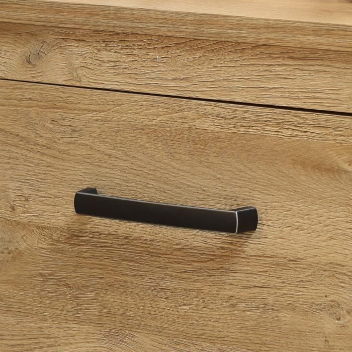 Buffet bas - DÈcor chene vieilli - Classique - HAVANNA - L 161 cm