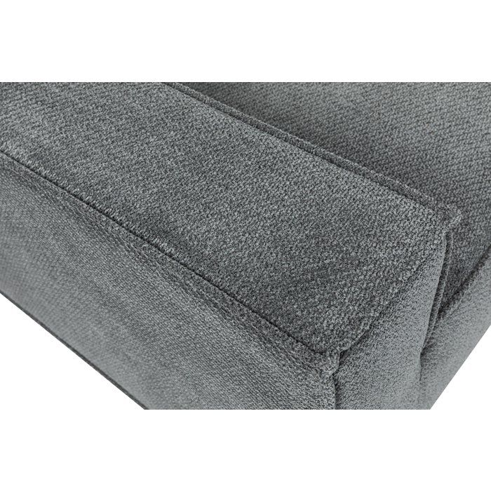 Canapé modulable - 3 places - IGOR - Tissu Gris anthracite - 198 x 94 x 70 cm