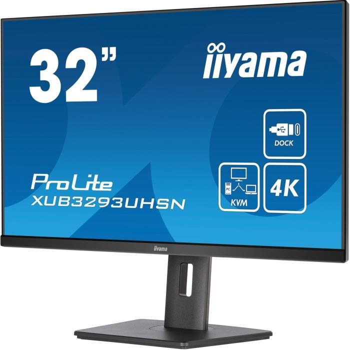 Ecran 32" Iiyama ProLite XUB3293UHSN-B5 4K Ultra HD (Noir)