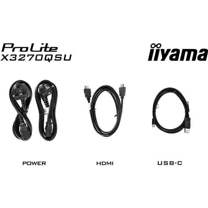 Ecran PC - IIYAMA - 32 - QHD - 100Hz - Dalle IPS - 3ms - X3270QSU-B1