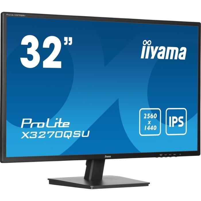 Ecran PC - IIYAMA - 32 - QHD - 100Hz - Dalle IPS - 3ms - X3270QSU-B1