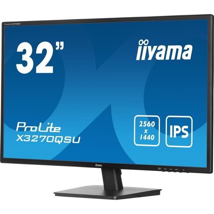 Ecran PC - IIYAMA - 32 - QHD - 100Hz - Dalle IPS - 3ms - X3270QSU-B1