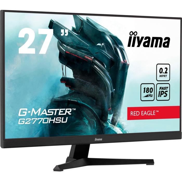 Ecran PC Gamer Incurvé - IIYAMA - 27 - FHD - 100Hz - Dalle IPS - 0,8ms - G2770HSU-B6