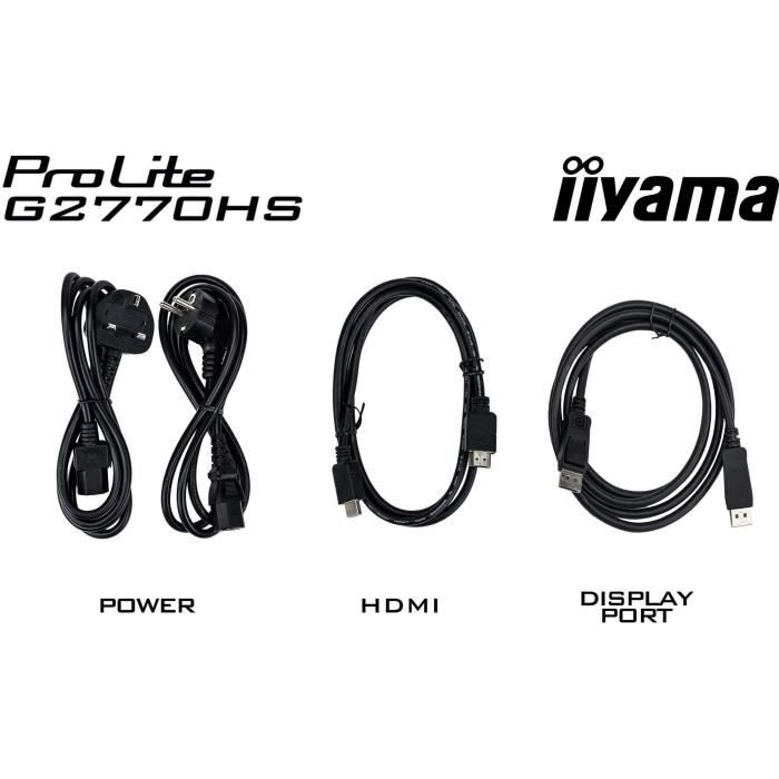 Ecran PC Gamer - IIYAMA - 27 - FHD - 180Hz - Dalle IPS - 0,2ms - G2770HS-B1