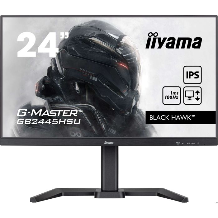 Ecran PC Gamer - IIYAMA - 24 - FHD - 100Hz - Dalle IPS - 1ms - Ajustable en hauteur - GB2445HSU-B2