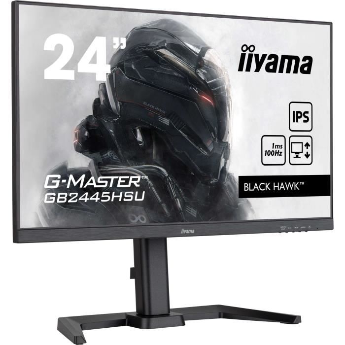 Ecran PC Gamer - IIYAMA - 24 - FHD - 100Hz - Dalle IPS - 1ms - Ajustable en hauteur - GB2445HSU-B2
