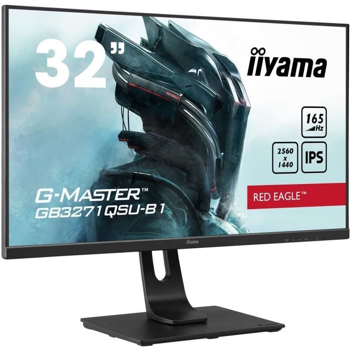 Ecran PC Gamer - IIYAMA G-Master Red Eagle - 31,5 WQHD - Dalle IPS - 1 ms - 165 Hz - HDMI / AMD FreeSync (avec TÈlÈcommande)
