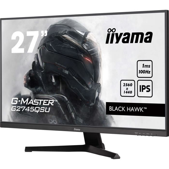 Ecran PC Gamer - IIYAMA - 27 - QHD - 100Hz - Dalle IPS - 1ms - G2745QSU-B2