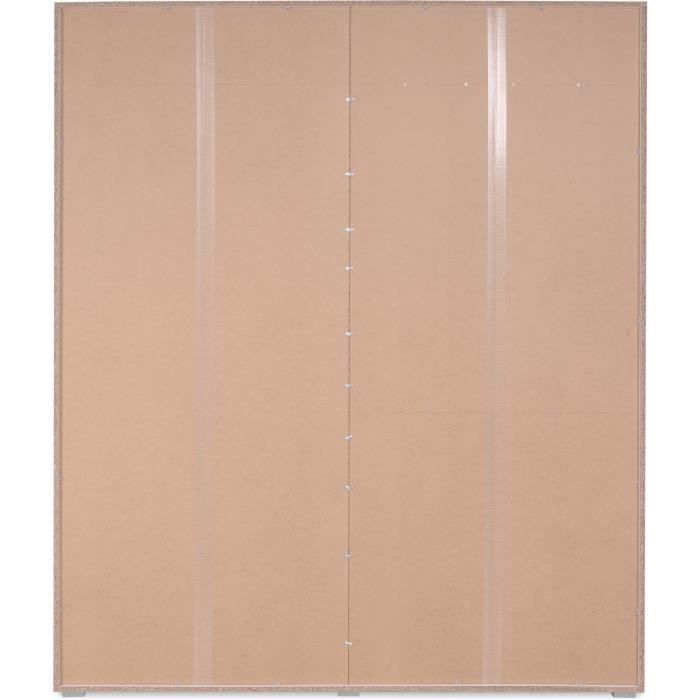 Armoire - Image 60C - DÈcor blanc - 4 portes, 2 tiroirs - 160 x 55 x 191 cm