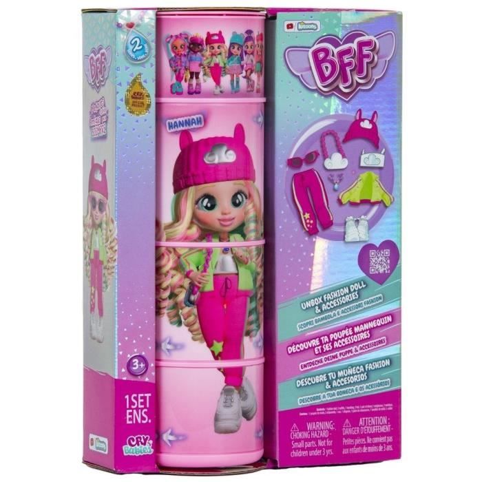 PoupÈe mannequin BFF Cry Babies IMC TOYS - SÈrie 2 - Hannah - 20cm
