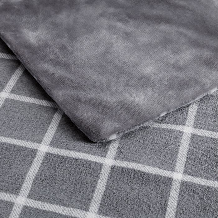 Couverture Chauffante - Imetec - Plaid chauffant 150x110 cm - 6 TempÈratures - Tissu Toucher Velours et Sherpa - Lavable en Machine