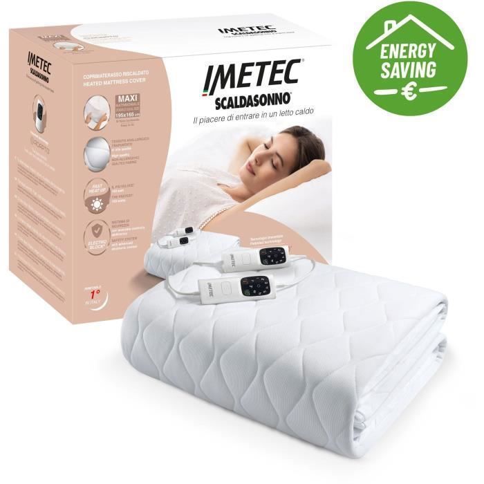 Surmatelas Chauffant - Imetec - 2 Places Adapto Maxi, 195x165 cm - 6 TempÈratures - Tissu HypoallergÈnique - TempÈrature Constante