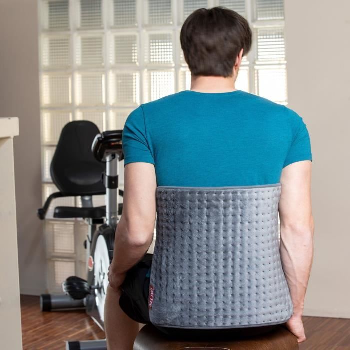 Coussin Chauffant - Imetec - Extra Large 38x50 cm - Soulage le Dos et les Jambes - 5 TempÈratures - Chauffage Rapide - Lavable