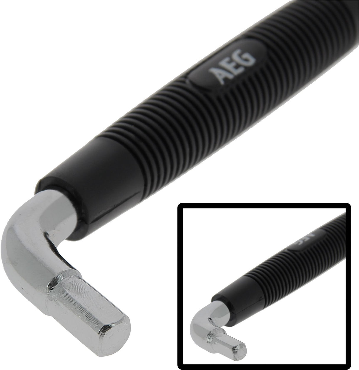 Clé de vidange double carrée 8-10mm - AEG - Poignée ergonomique antiglisse revetue caoutchouc.