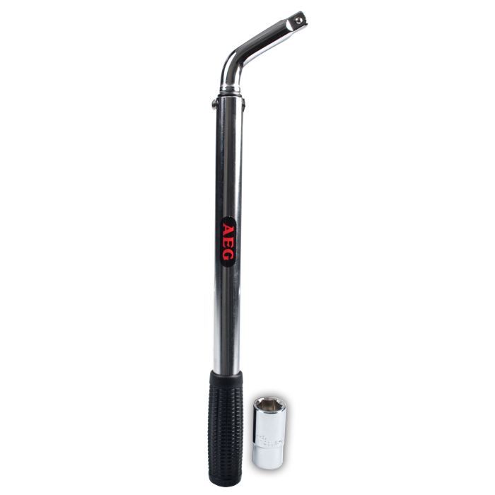 Clé démonte-roue dynamométrique préréglée a 100N/m - AEG - Douille réversible de 17 et 19mm - Acier au chrome-vanadium