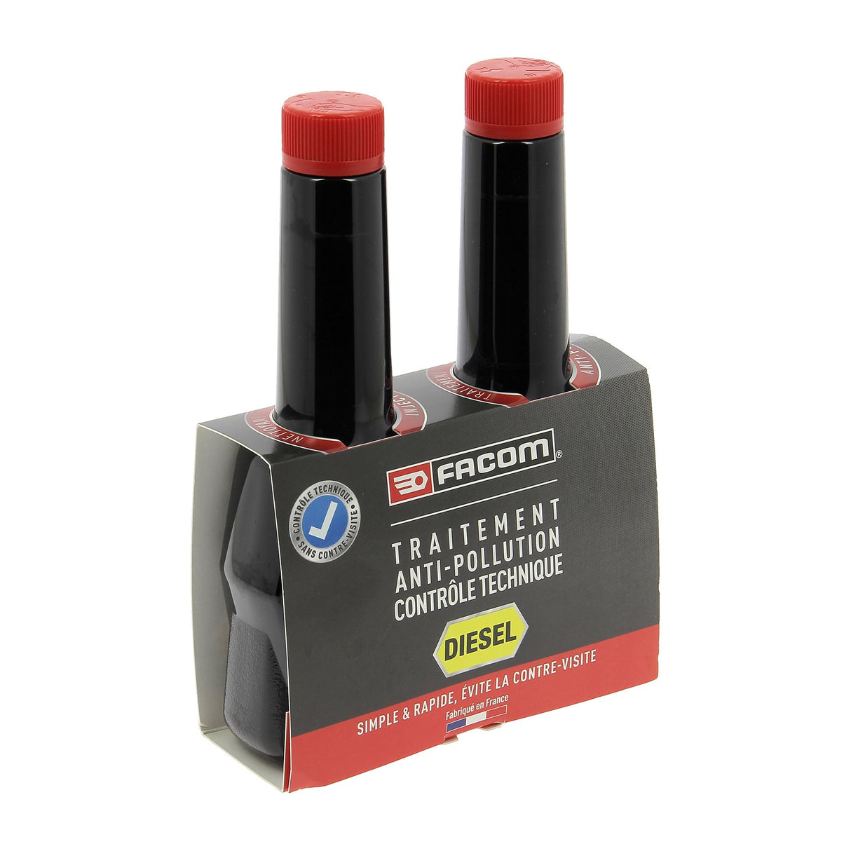 Additif kit contrôle technique moteur diesel, 2 additifs 300ml - FACOM - Nettoyant injecteurs + traitement huile