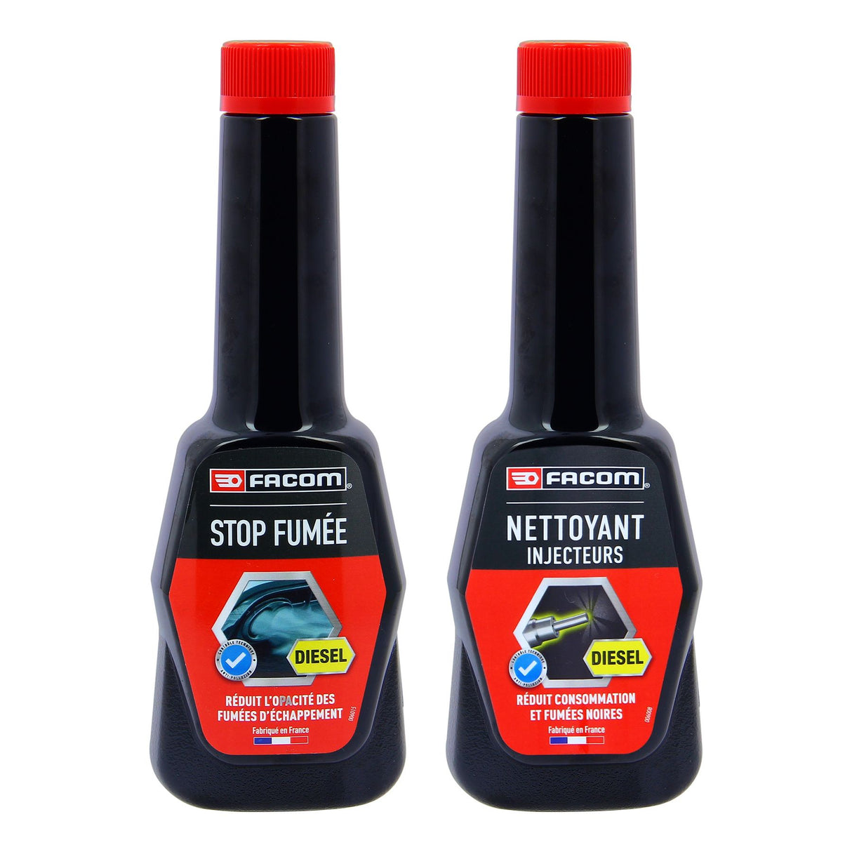 Additif kit contrôle technique moteur diesel, 2 additifs 300ml - FACOM - Nettoyant injecteurs + traitement huile