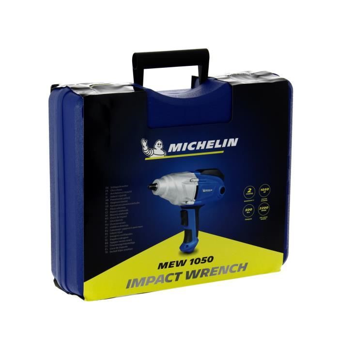Clé a choc 230V 1050W - MICHELIN - visseuse / déboulonneuse - 2200 t/min - Couple : 150-350Nm (horaire) , 500Nm (anti-horaire)