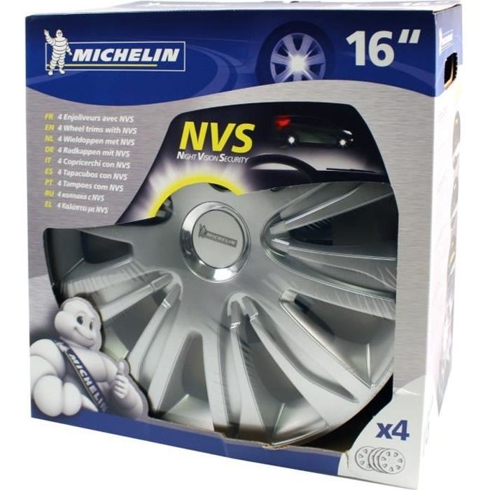MICHELIN 4 enjoliveurs 16 ChromÈ NVS42
