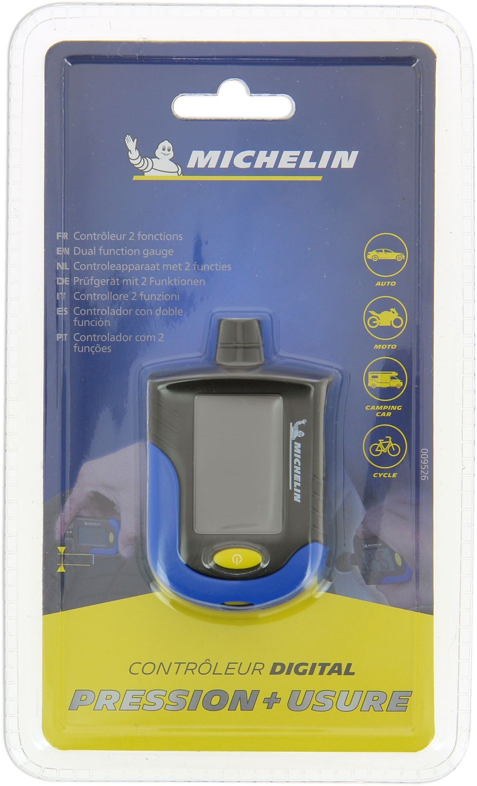 Contrôleur de pression et d'usure des pneus - MICHELIN - de 0.35 bars a 7 bars, précision 0.05 bars