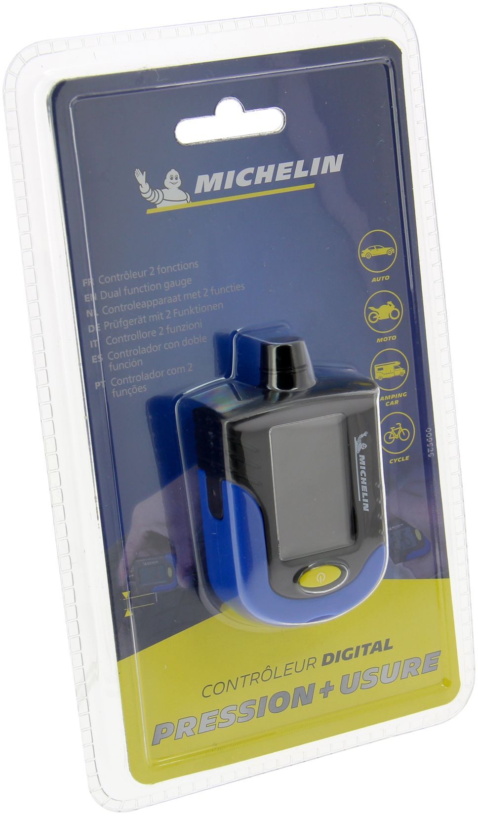 Contrôleur de pression et d'usure des pneus - MICHELIN - de 0.35 bars a 7 bars, précision 0.05 bars