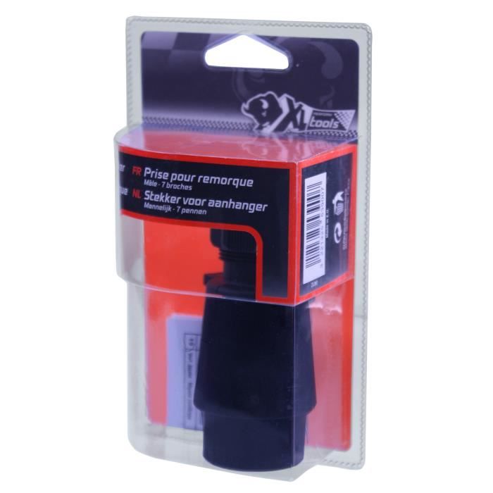 XLPT Prise plastique remorque. 7 broches.Mâle