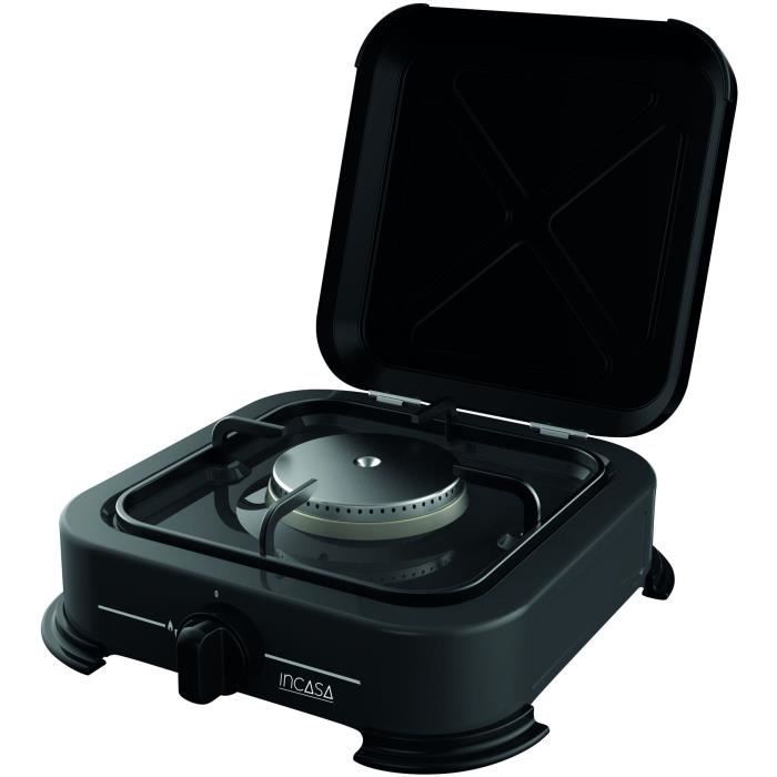 RÈchaud a gaz d'extÈrieur 1 feu - INCASA - 016464 - 2,2 kW - Noir - Camping