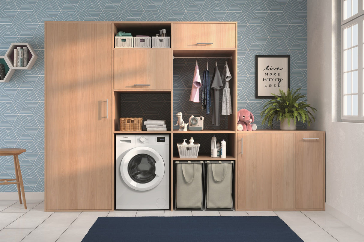 Lave-linge hublot INDESIT IM642MYTIMEFR - 6 kg - Induction - L60 cm - 1200 trs/min - Blanc