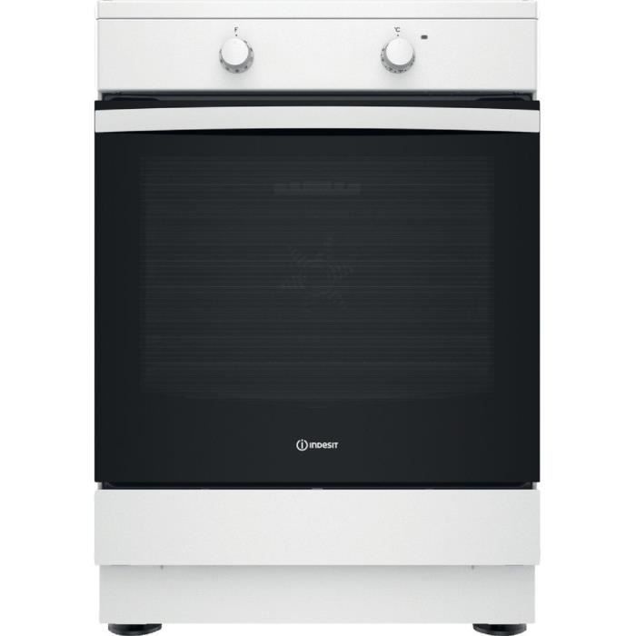 Cuisiniere a induction - INDESIT - IS67IQ5KCW/E - 3 foyers - 2600 W - 60 cm - Blanc