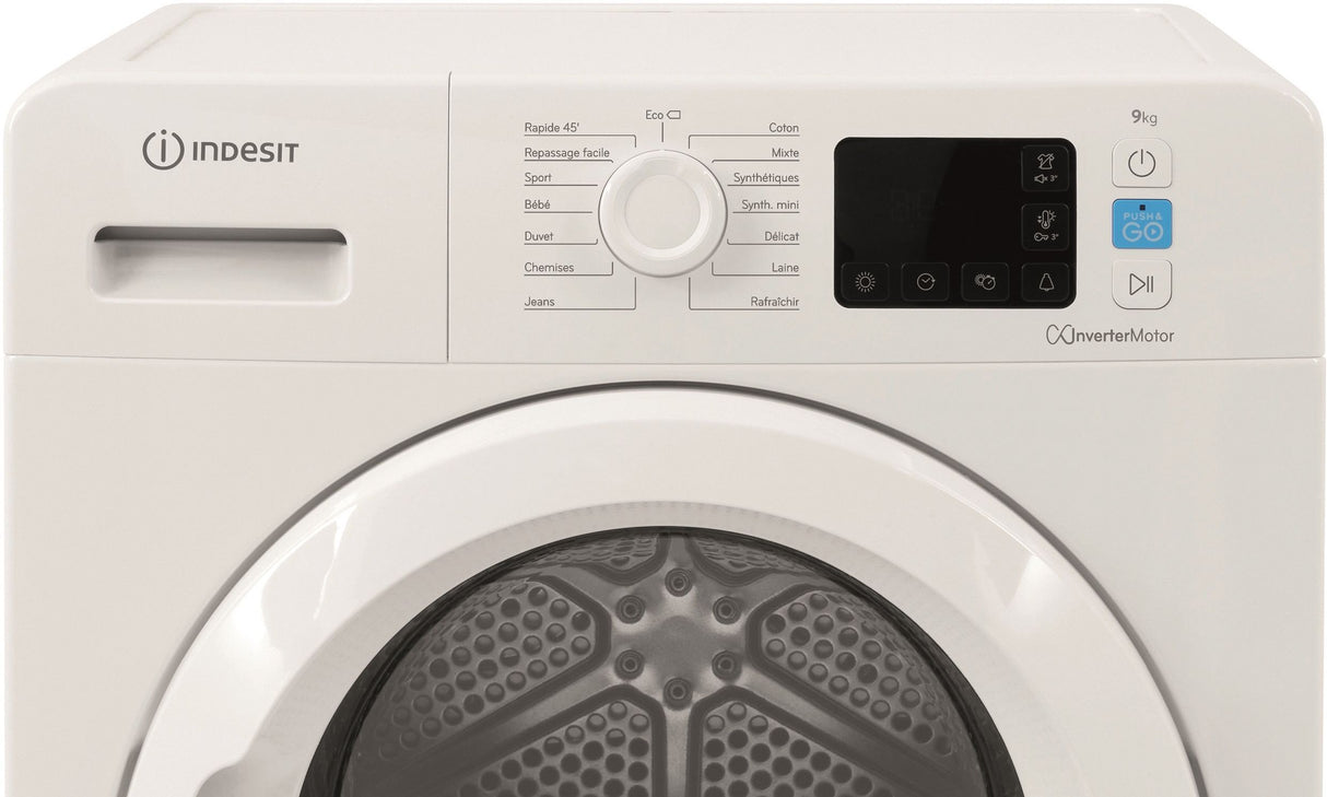 Seche-linge pompe a chaleur INDESIT YTM1193XFR - 9 kg - L60cm - Classe C - Blanc