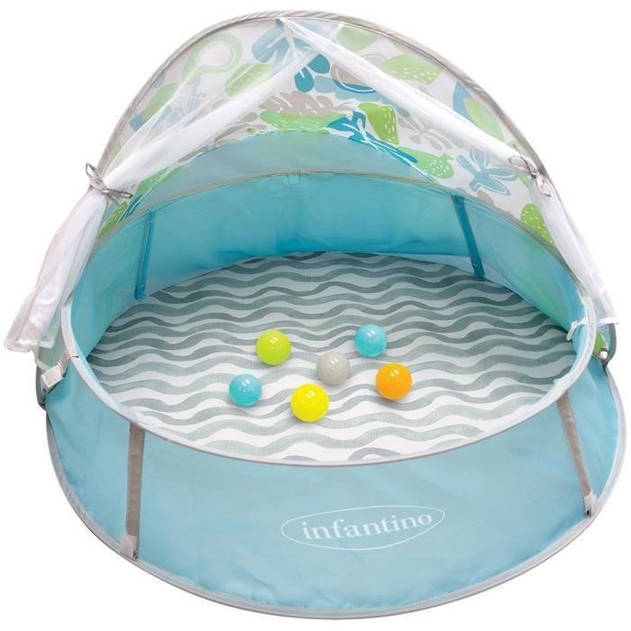 Aire de jeu évolutive a balles 3 en 1 avec canopy anti UV et moustiquaire - INFANTINO - 303127