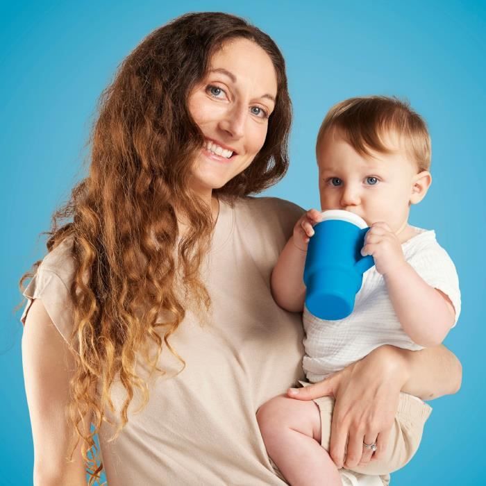 Ma premiere tasse - INFANTINO - Silicone - Bleu océan