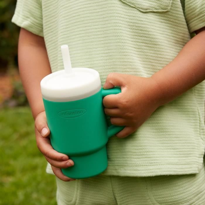 Ma premiere tasse - INFANTINO - Silicone - Vert sapin