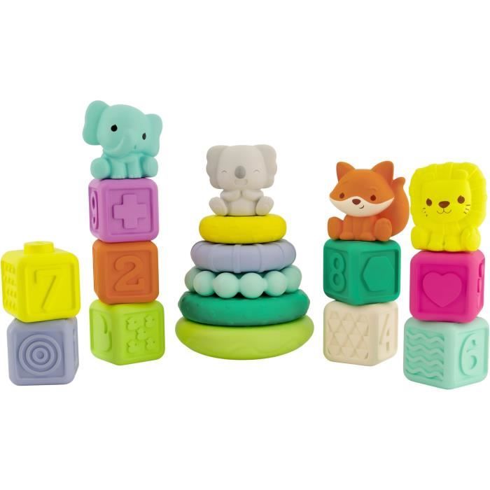 Coffret de 20 pieces sensorielles - INFANTINO - 315222 - Empilables