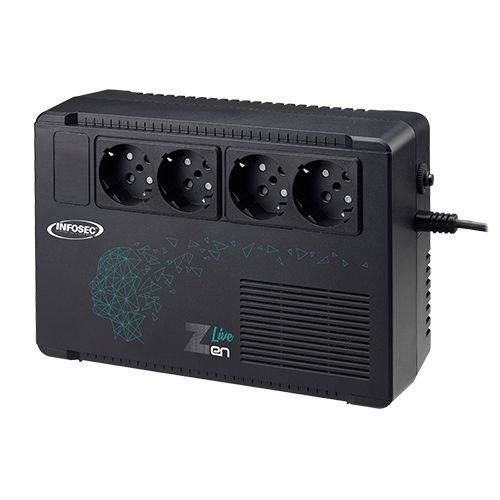 Onduleur 500 VA - INFOSEC - Zen Live 500 - Line Interactive - 4 prises FR/SCHUKO - 66081