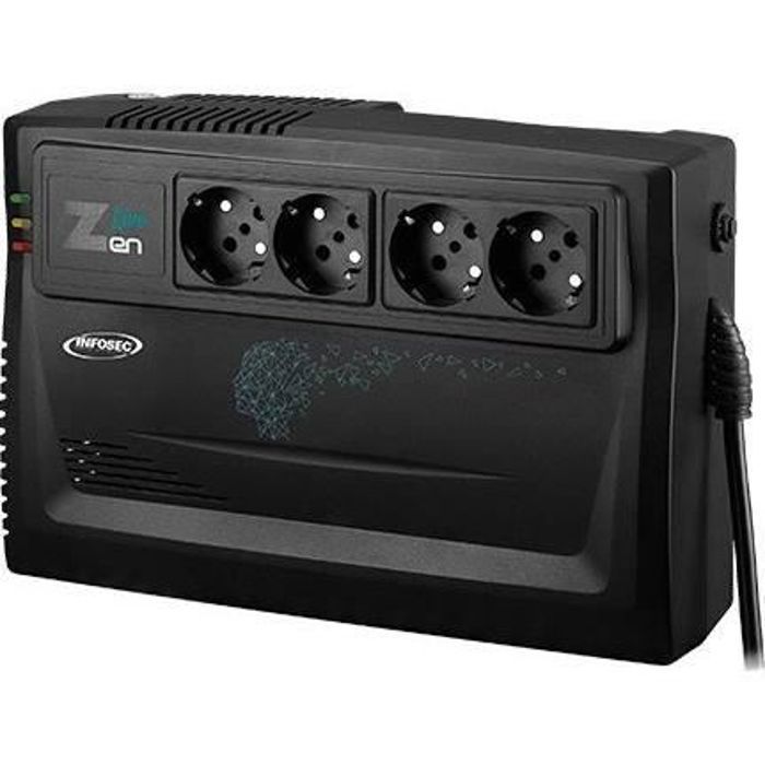INFOSEC Zen Live 800 Onduleur Line Interactive 800 VA 4 Prises FR/SCHUKO - 66083