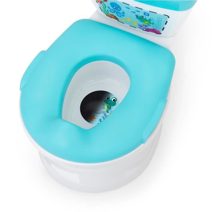 BABY EINSTEIN Mini Toilette enfant avec Réducteur de Toilette inclus, Chasse d'eau musicale, ludique, Cadeau Noel bébé