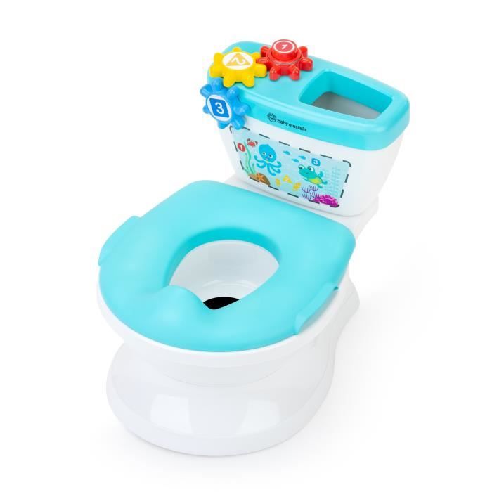 BABY EINSTEIN Mini Toilette enfant avec Réducteur de Toilette inclus, Chasse d'eau musicale, ludique, Cadeau Noel bébé