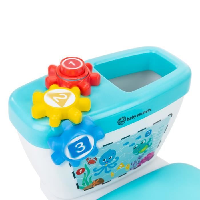BABY EINSTEIN Mini Toilette enfant avec Réducteur de Toilette inclus, Chasse d'eau musicale, ludique, Cadeau Noel bébé