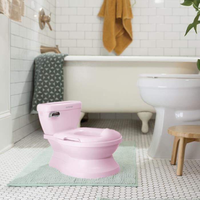 INGENUITY Mini Toilette fille avec Réducteur de Toilette enfant inclus, Chasse d'eau musicale